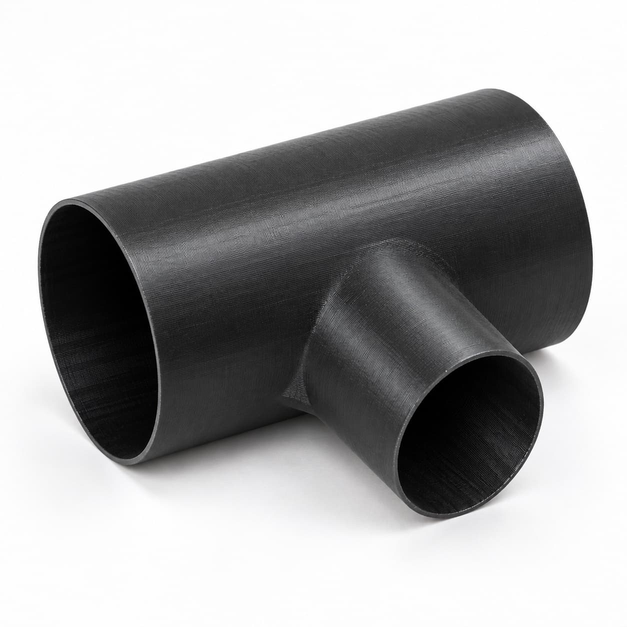 6 inch to 3-1/2 inch Tee Fitting - 3D Printed Dust Collection Fitting, product photo
