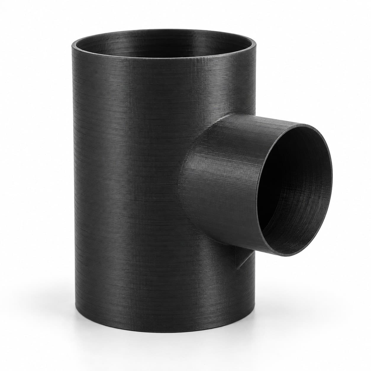 6 inch to 4 inch Tee Fitting - 3D Printed Dust Collection Fitting, product photo