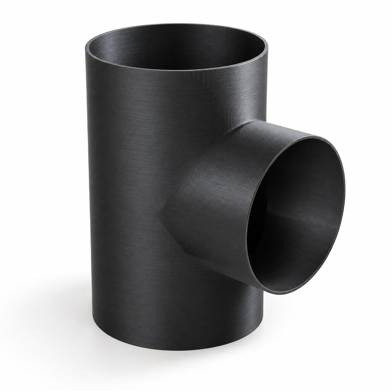 6 inch to 5 inch Tee Fitting - 3D Printed Dust Collection Fitting, product photo