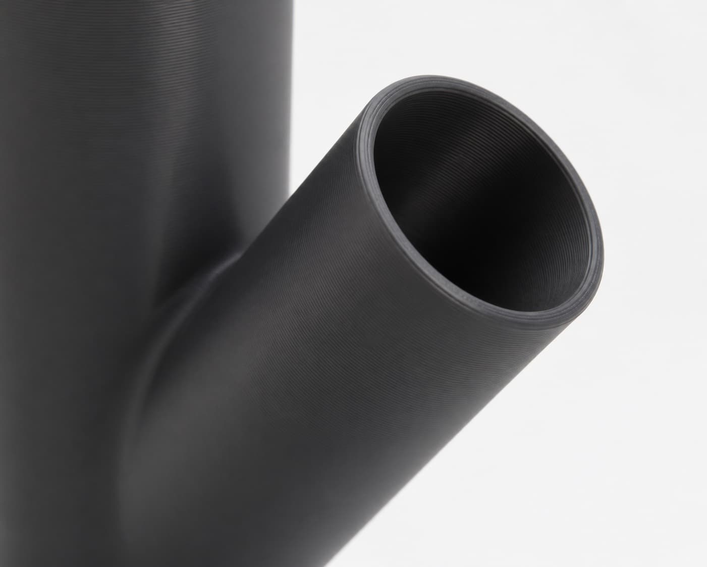 1-1/2 inch to 1 inch Wye Splitter - 3D Printed Dust Collection Fitting, close view of the printed surface