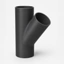 2-1/2 inch to 2-1/4 inch Wye Splitter - 3D Printed Dust Collection Fitting, product photo