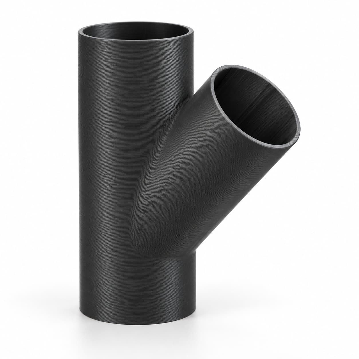 3-1/2 inch to 3 inch Wye Splitter - 3D Printed Dust Collection Fitting, product photo