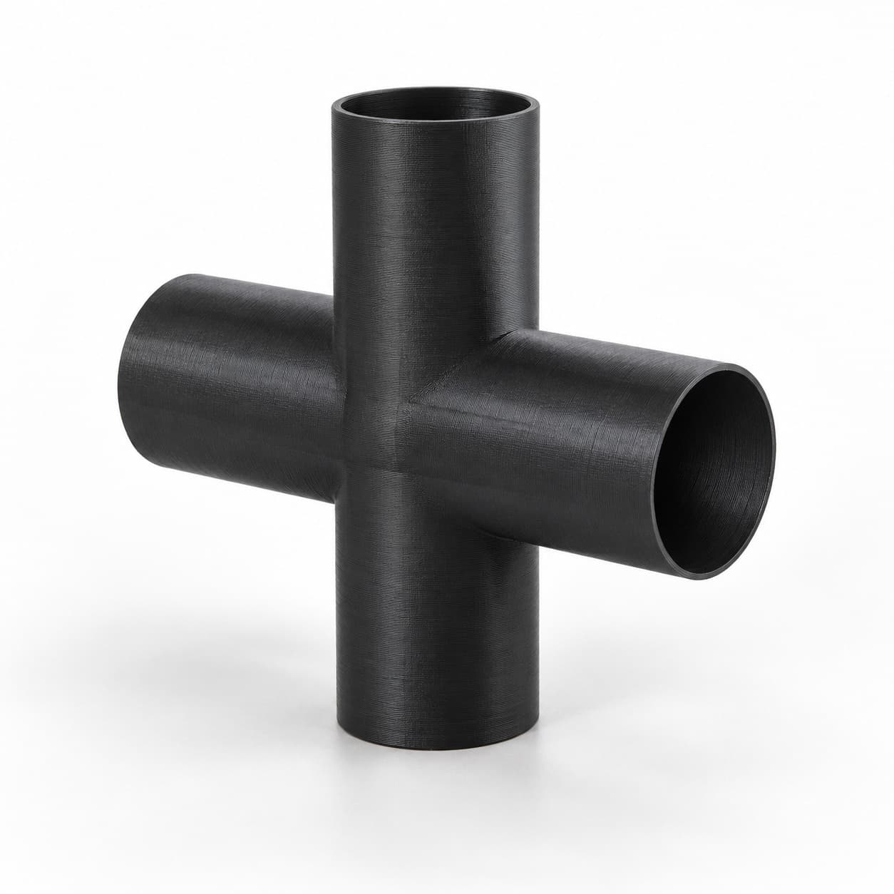 1-1/2 inch Cross Fitting - 3D Printed Dust Collection Fitting, product photo
