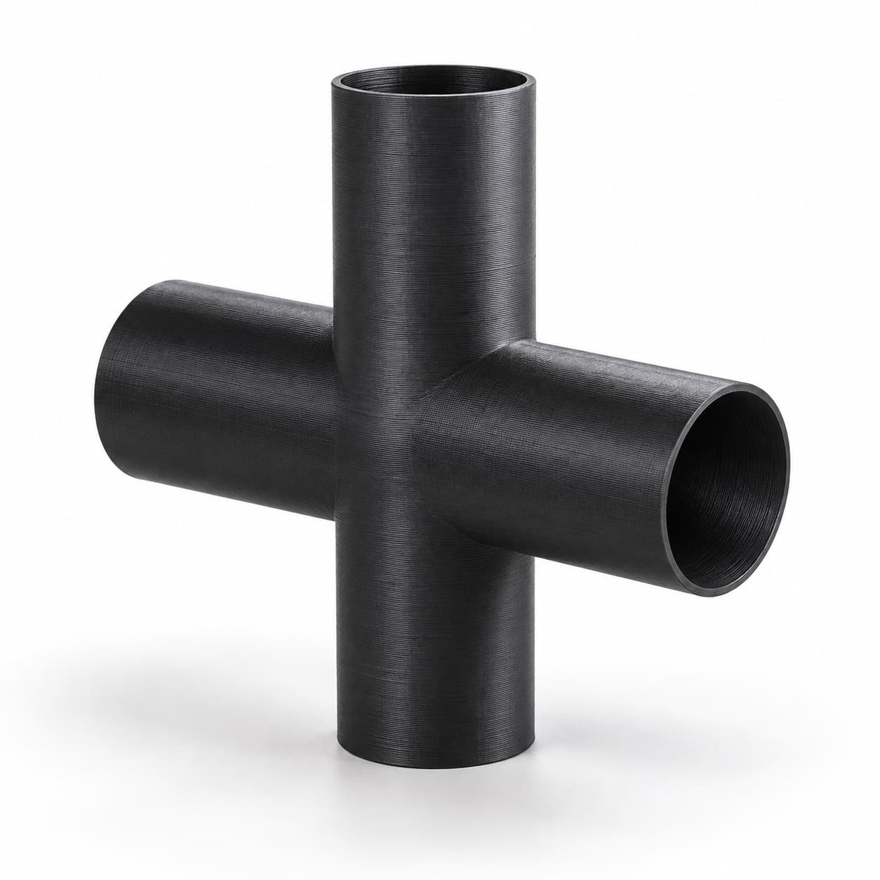 1-1/4 inch Cross Fitting - 3D Printed Dust Collection Fitting, product photo