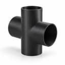 3-1/2 inch Cross Fitting - 3D Printed Dust Collection Fitting, product photo