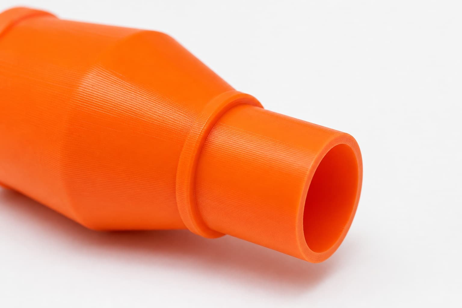 A close view of the dust adapter opening, about 47.6 mm across