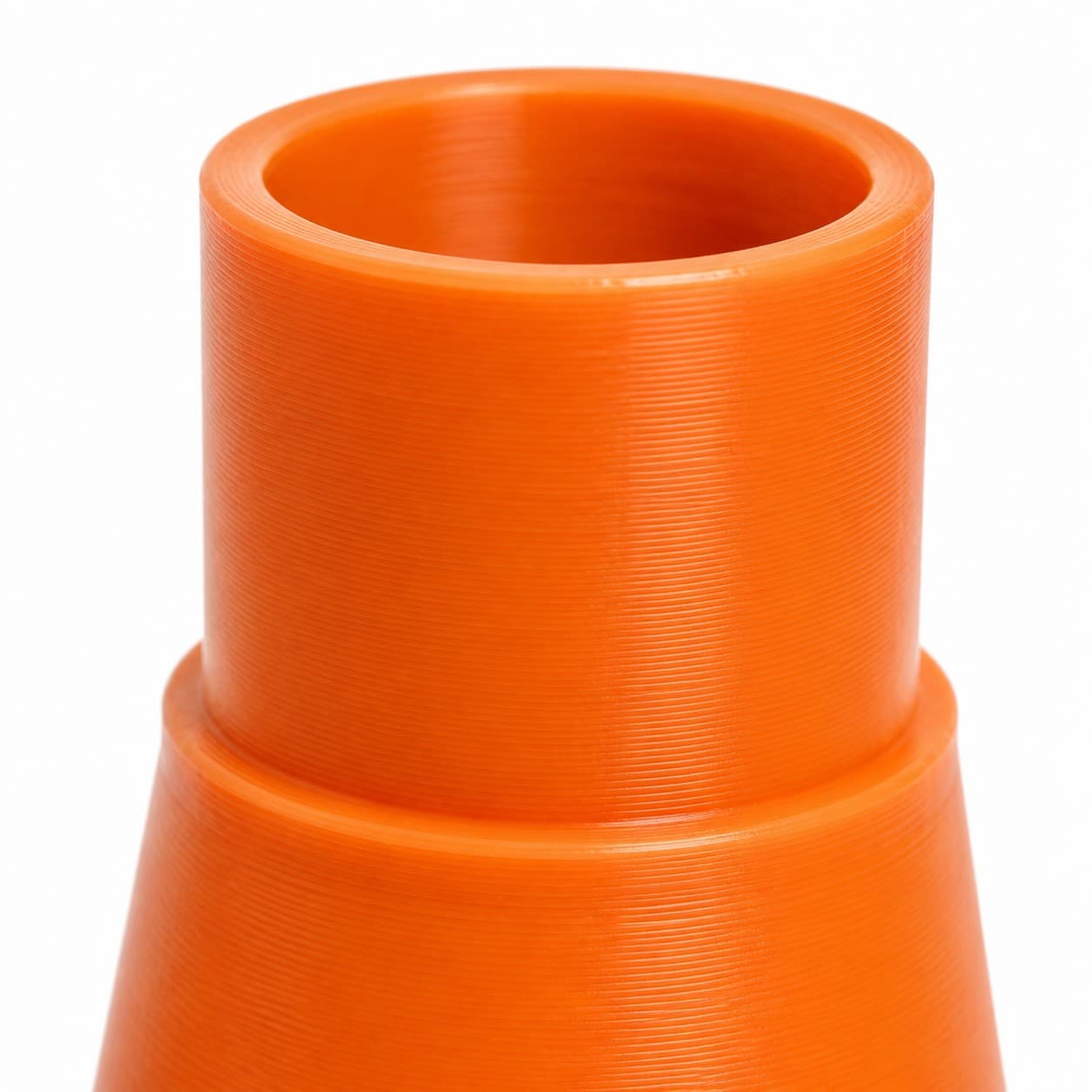 A close view of the dust adapter opening, about 36 mm across