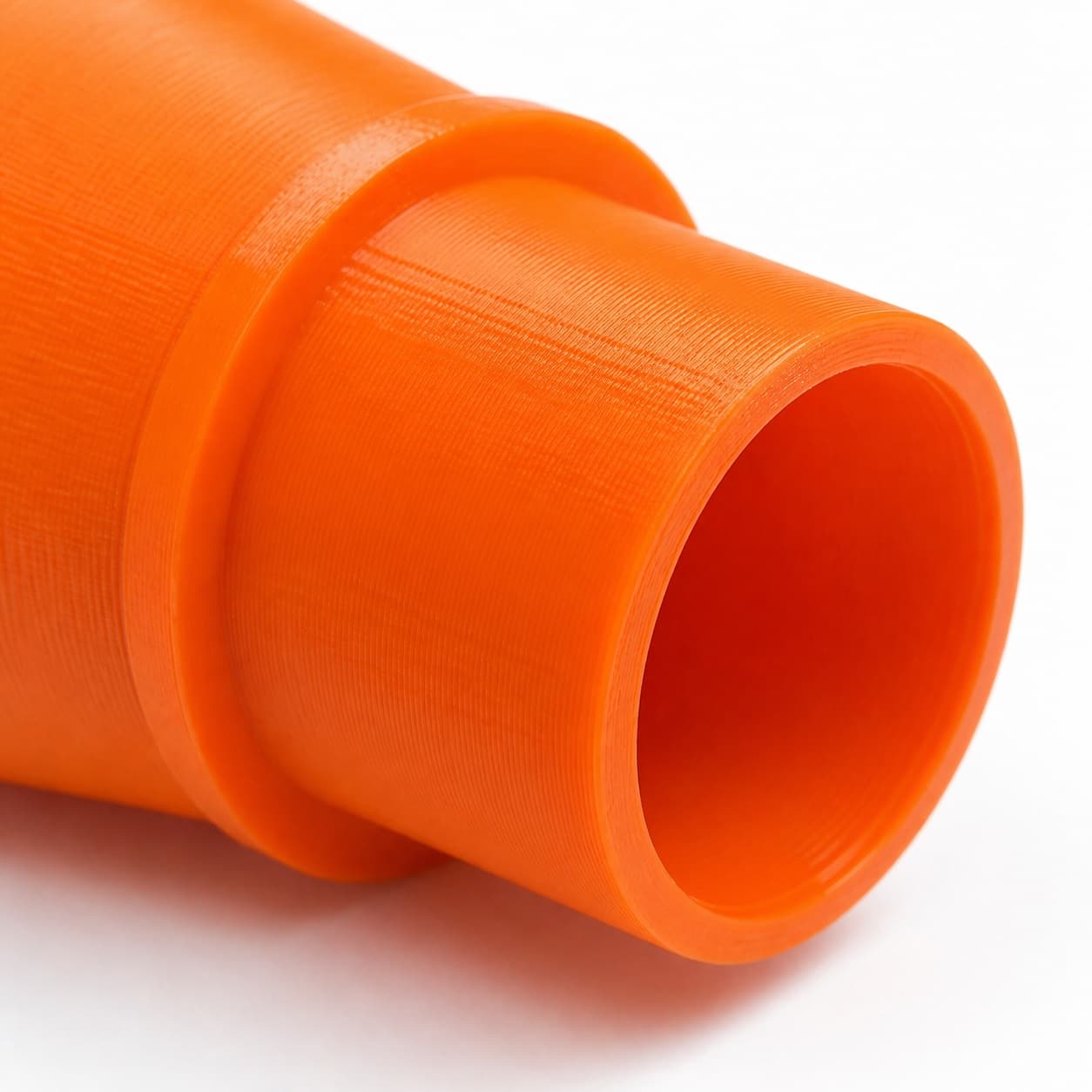 A close view of the dust adapter opening, about 47.6 mm across