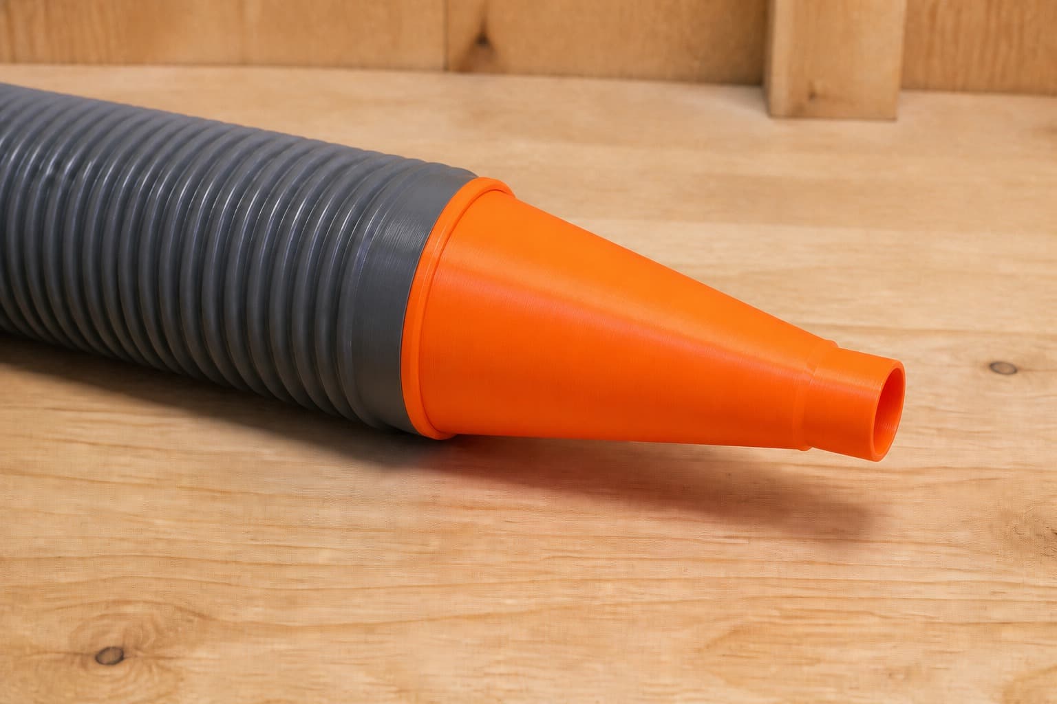 The DCS391B dust adapter connected to a plain shop vac hose