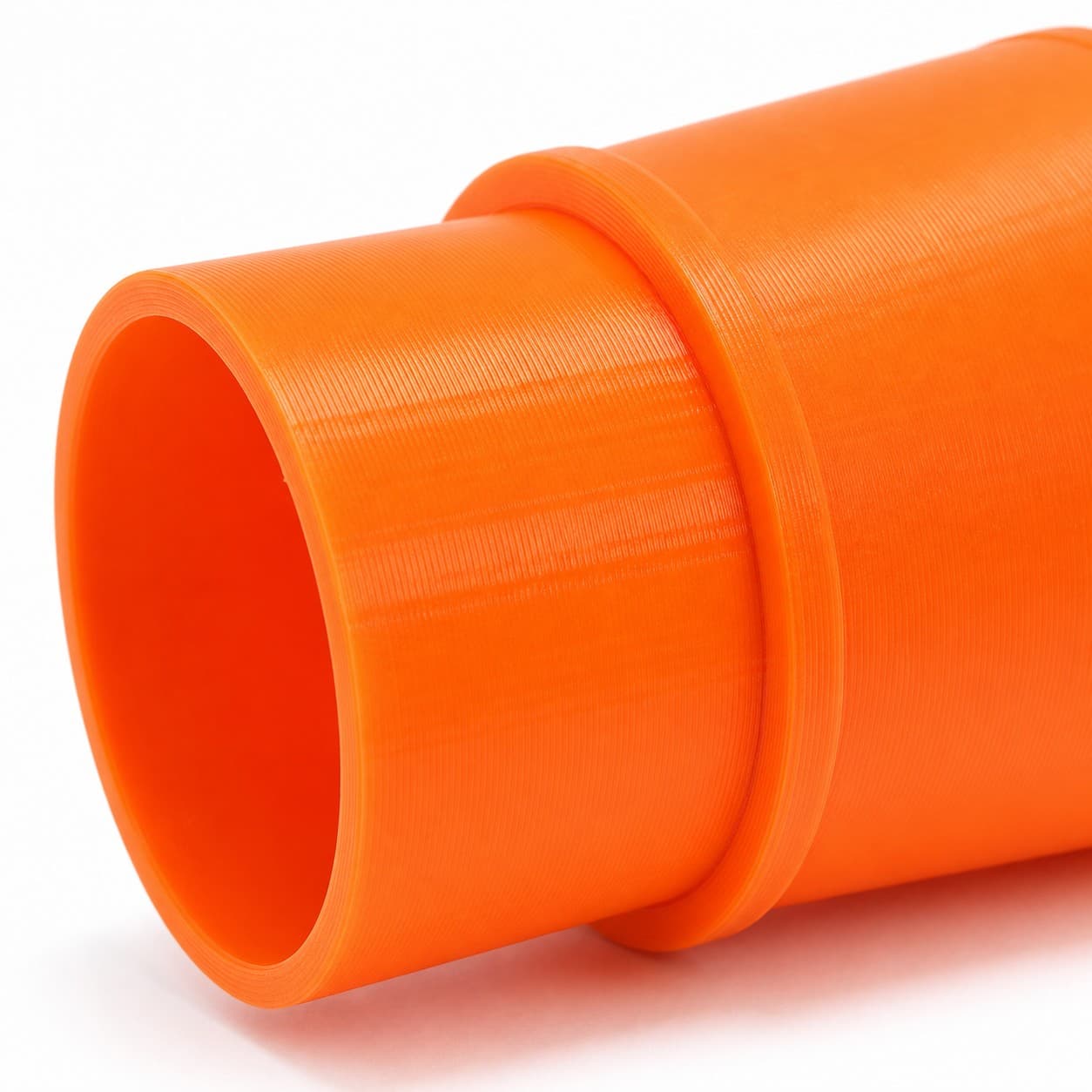 A close view of the dust adapter opening, about 47.6 mm across