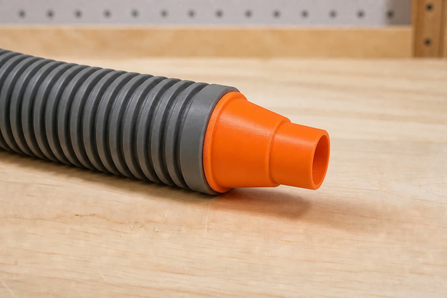 The DWS682K dust adapter connected to a plain shop vac hose