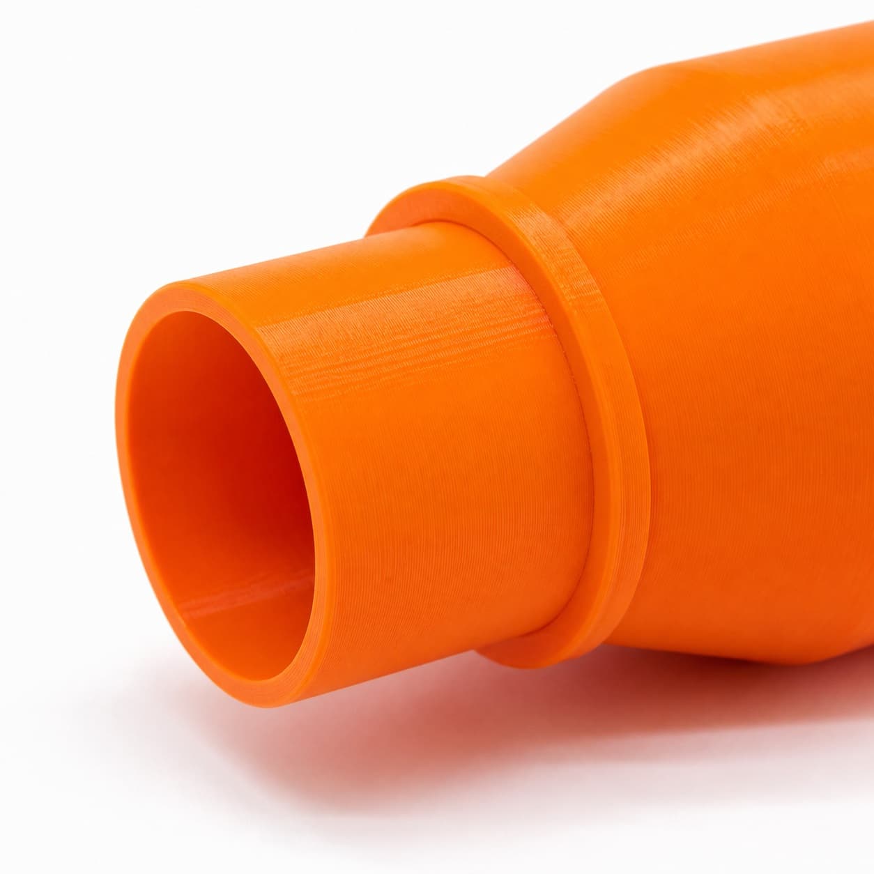 A close view of the dust adapter opening, about 47.6 mm across
