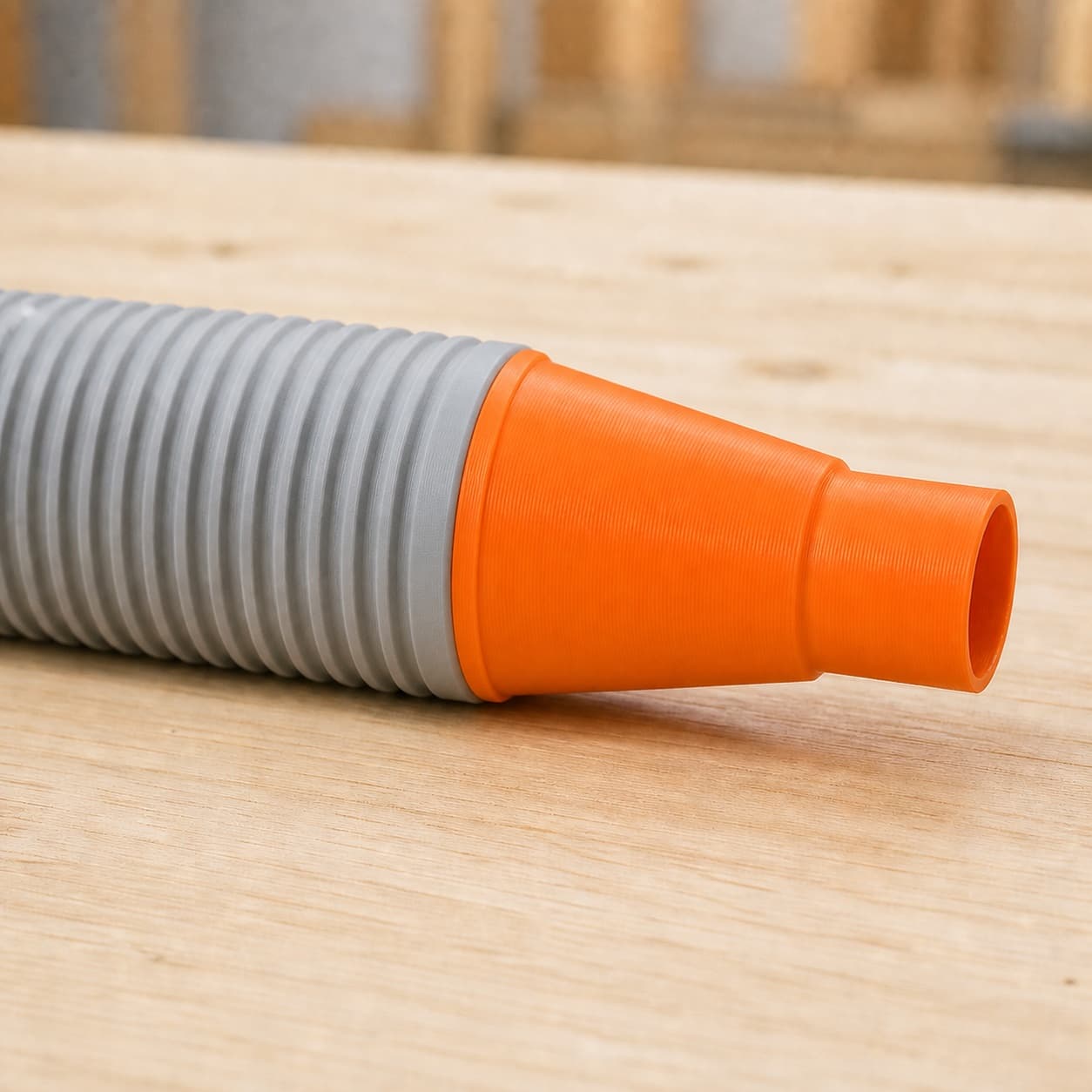 The DWS713 dust adapter connected to a plain shop vac hose