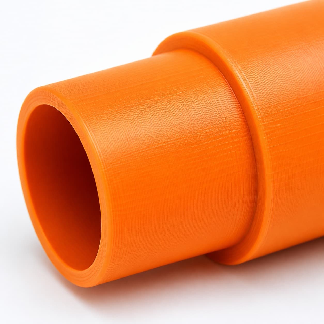 A close view of the dust adapter opening, about 36 mm across