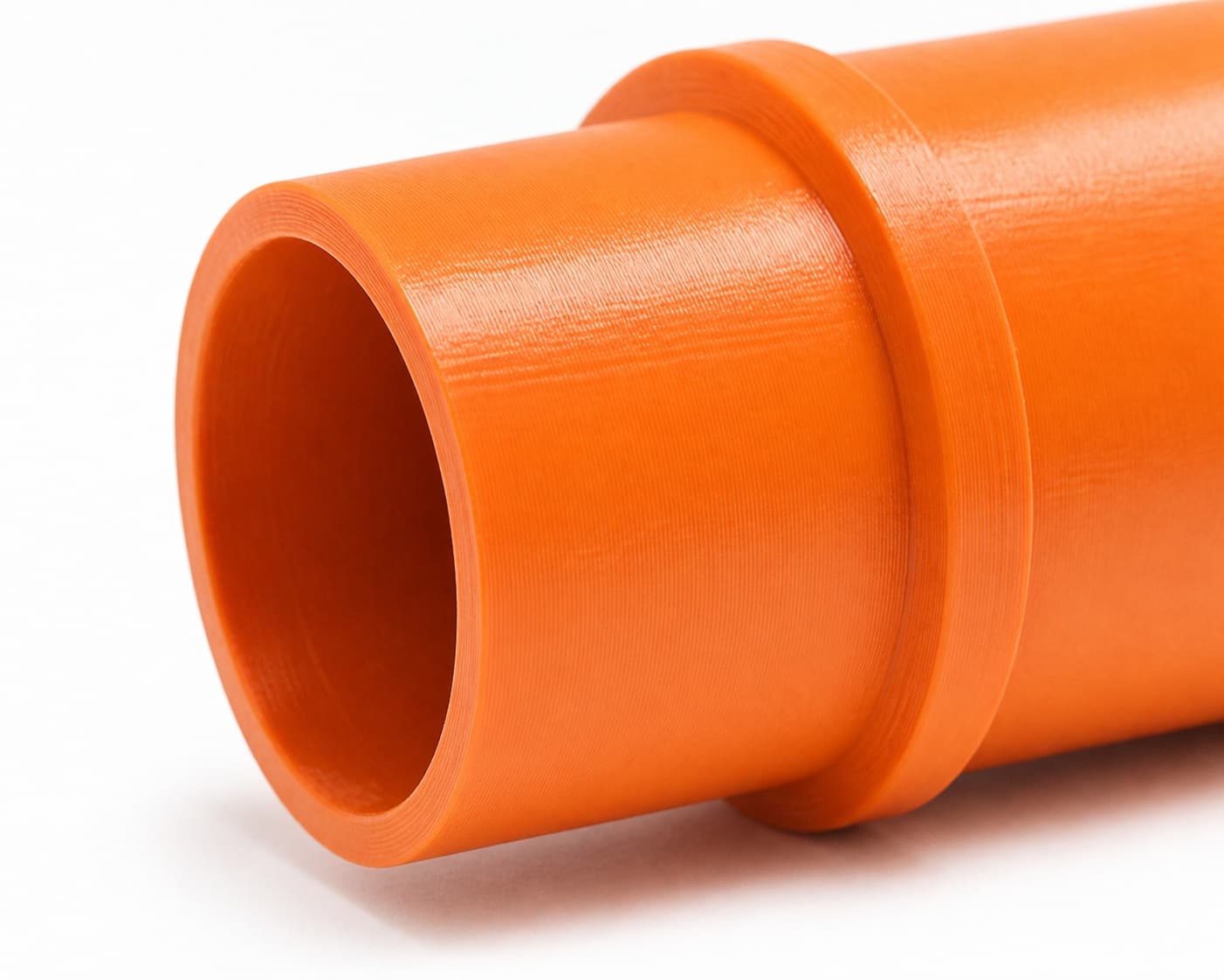 A close view of the dust adapter opening, about 35 mm across