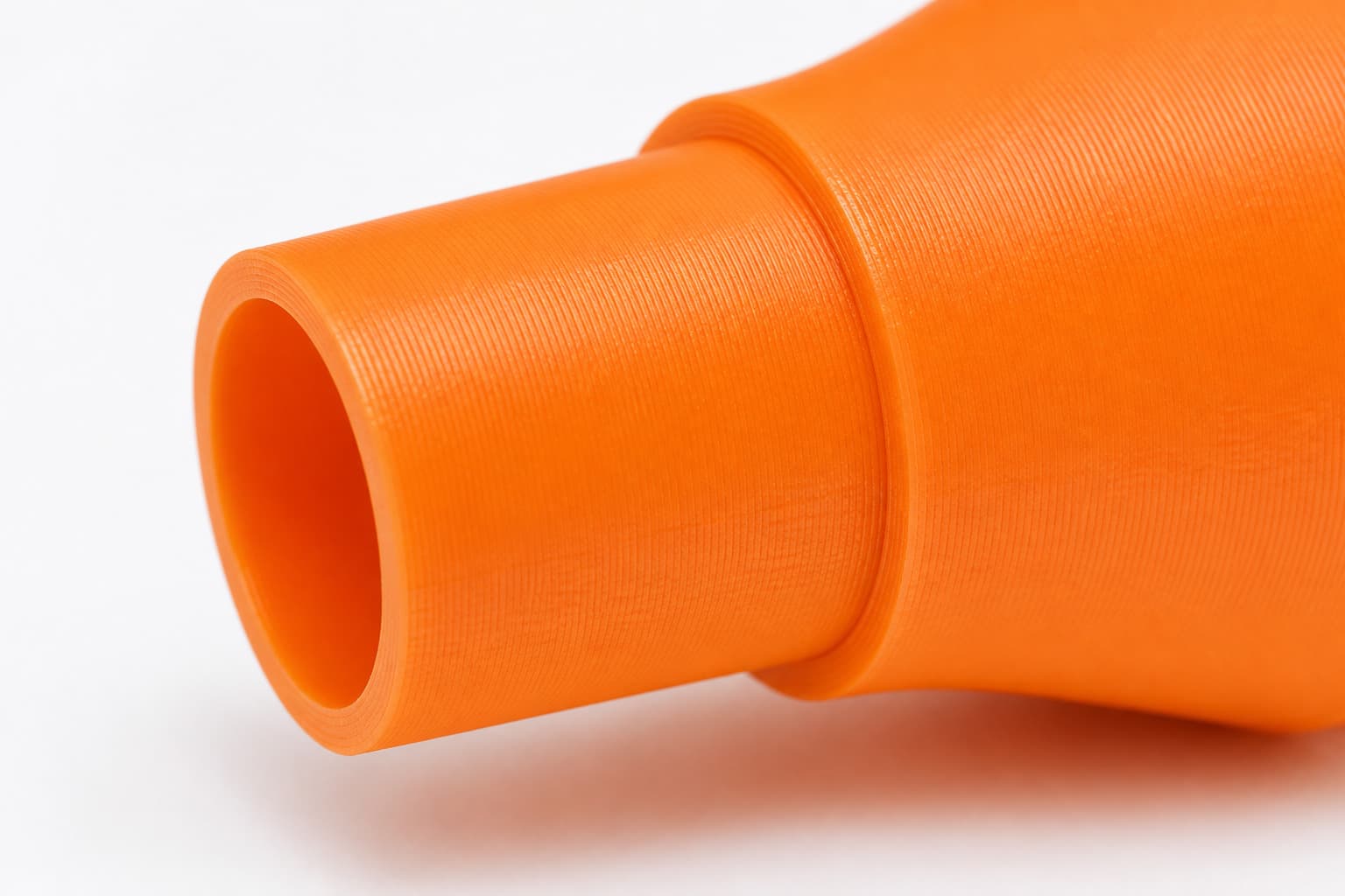 A close view of the dust adapter opening, about 57.15 mm across