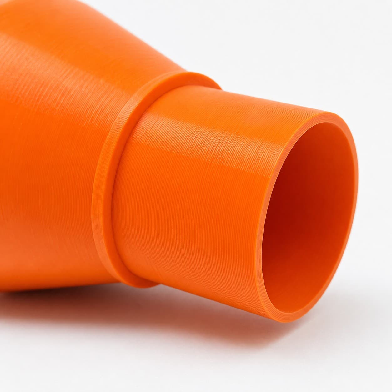 A close view of the dust adapter opening, about 47.6 mm across