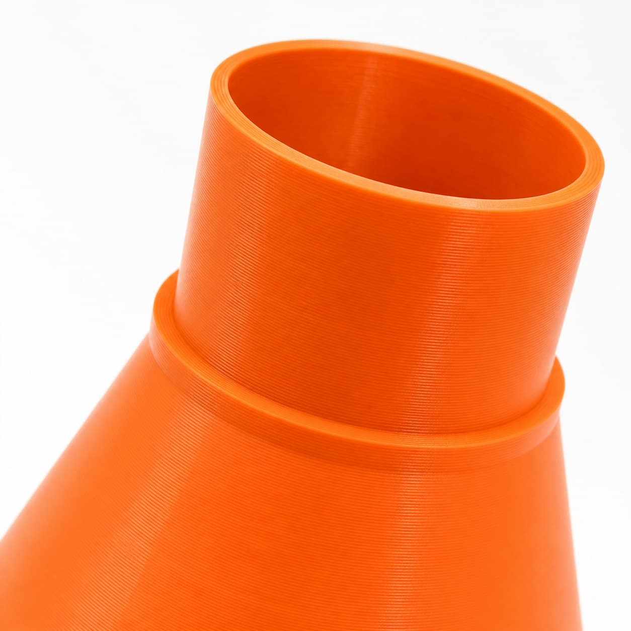 A close view of the dust adapter opening, about 57.15 mm across