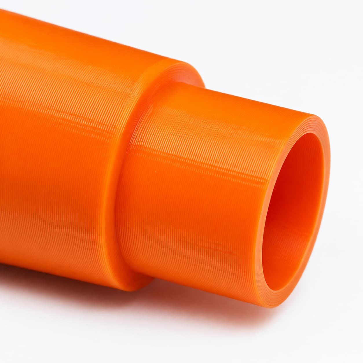 A close view of the dust adapter opening, about 35 mm across