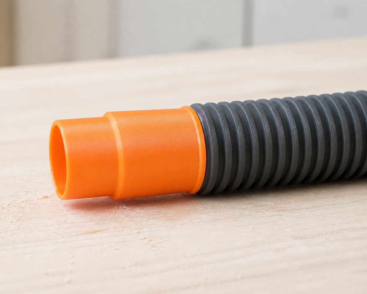 The 69033 dust adapter connected to a plain shop vac hose