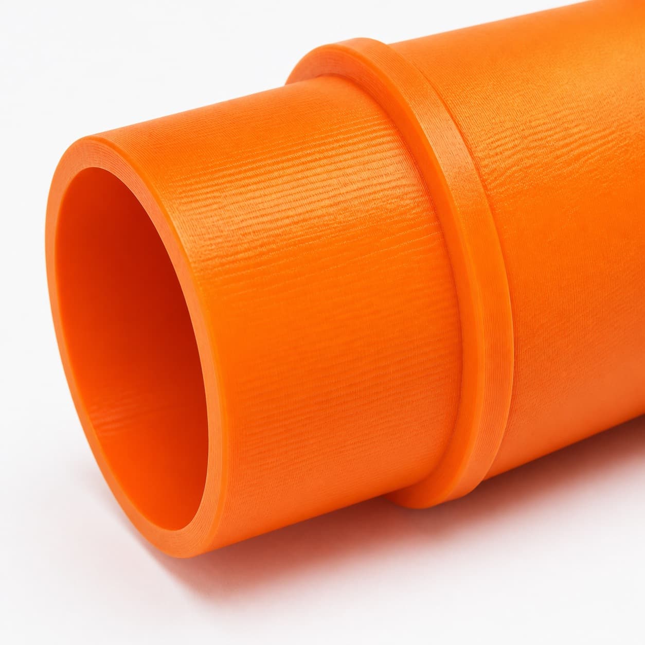 A close view of the dust adapter opening, about 47.6 mm across