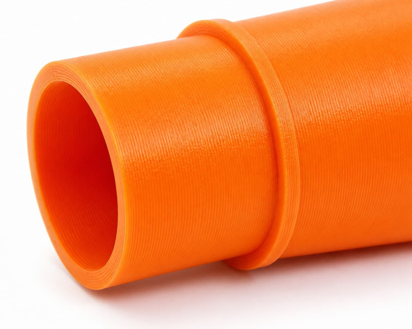 A close view of the dust adapter opening, about 47.6 mm across