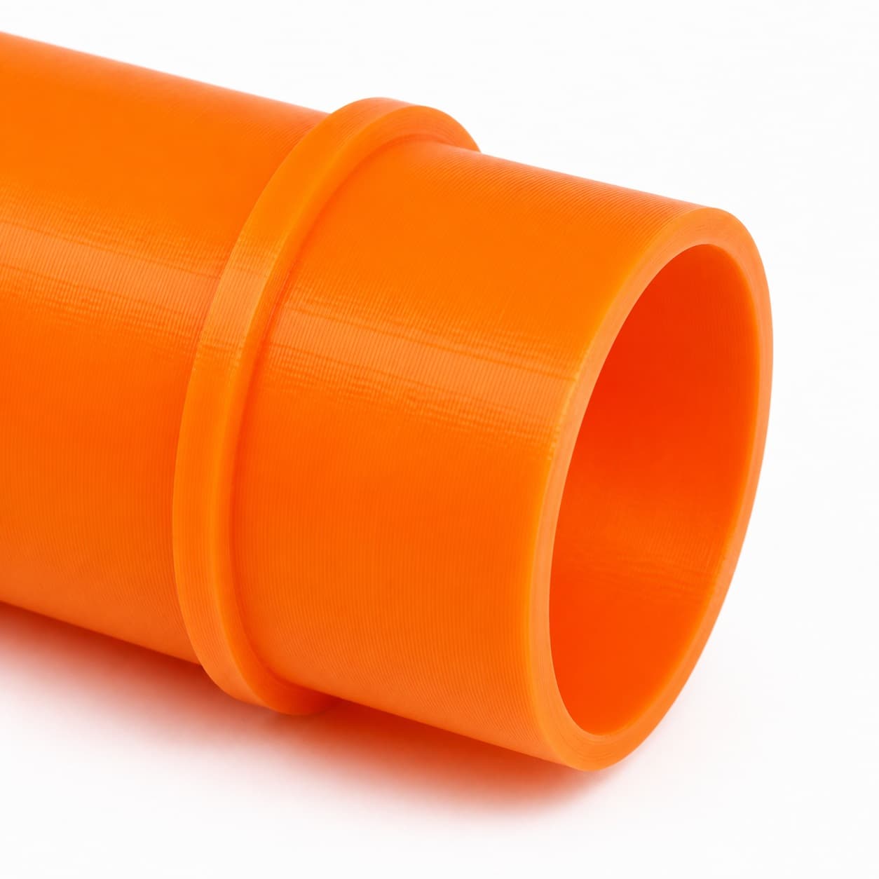 A close view of the dust adapter opening, about 47.6 mm across