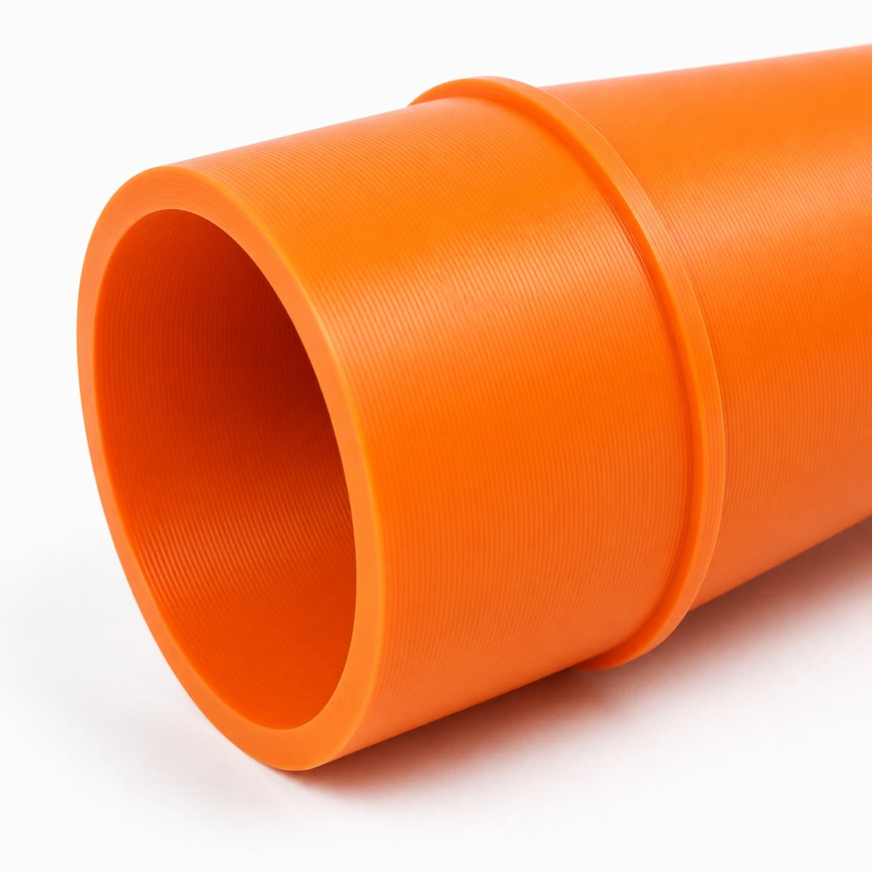 A close view of the dust adapter opening, about 27 mm across
