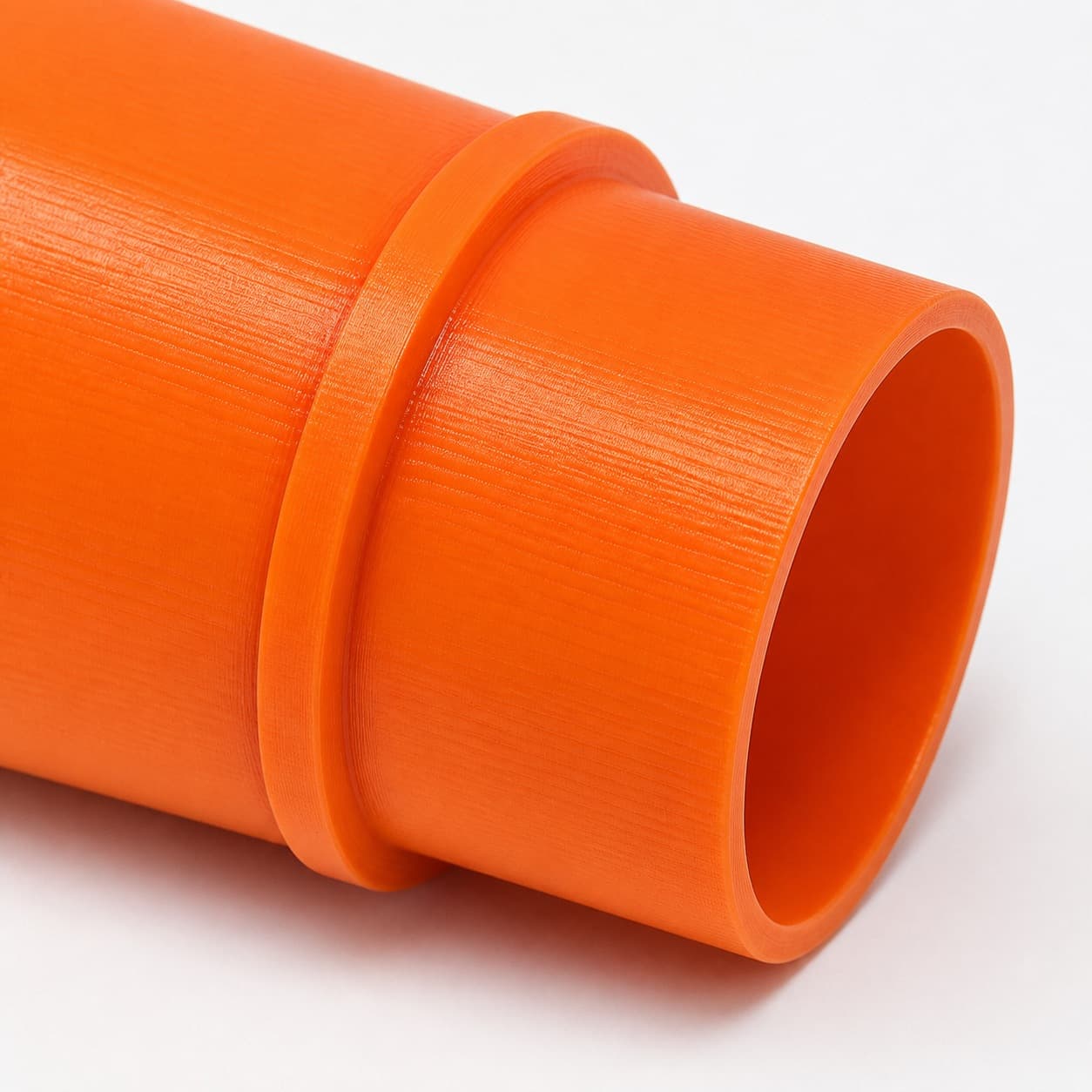 A close view of the dust adapter opening, about 47.6 mm across