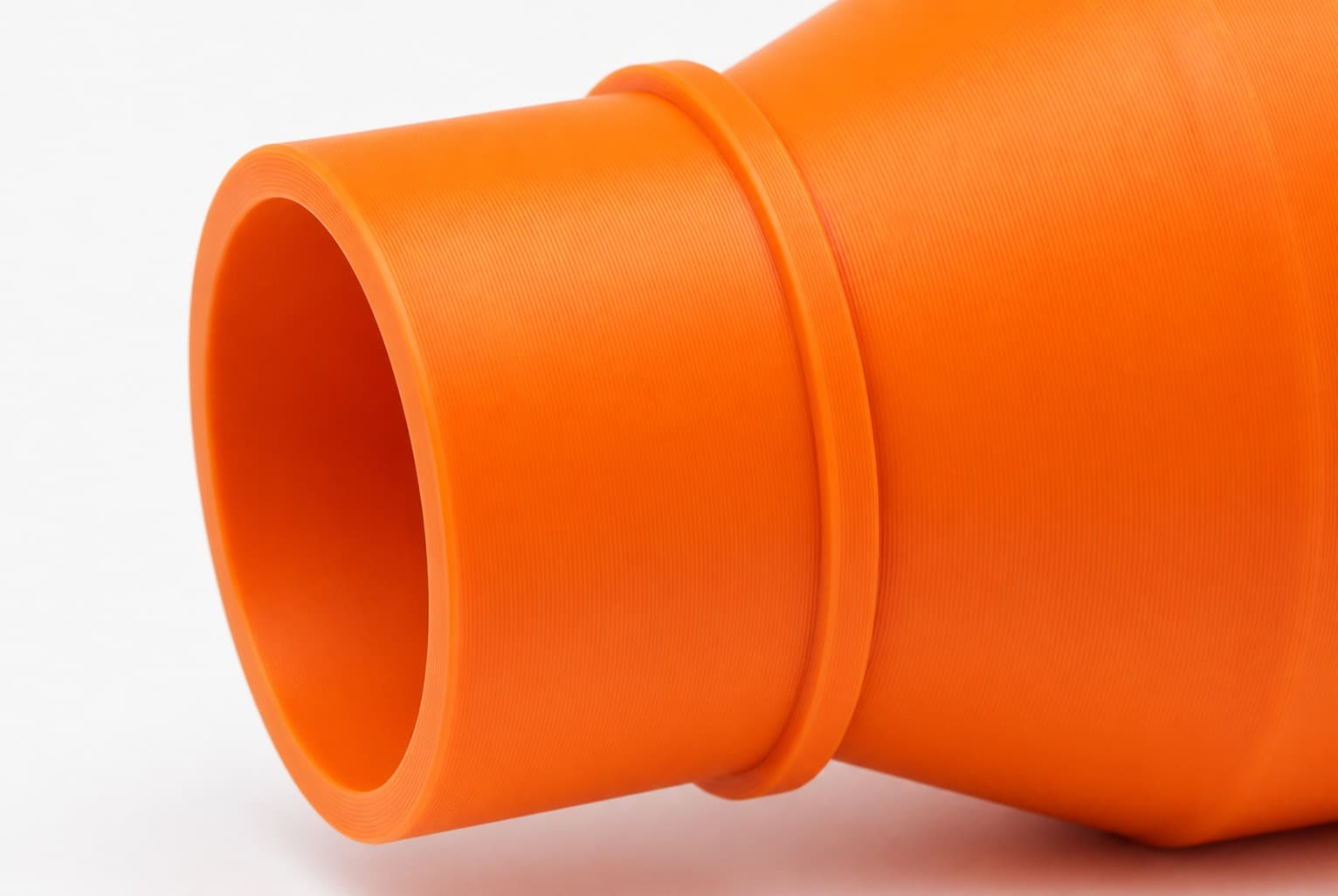 A close view of the dust adapter opening, about 47.6 mm across
