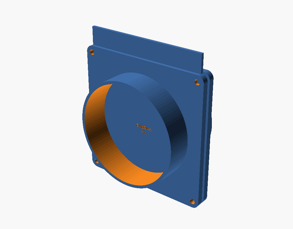 GulpDust 4 inch self-cleaning blast gate, two round flanges with a flat blade sliding in the gap between them