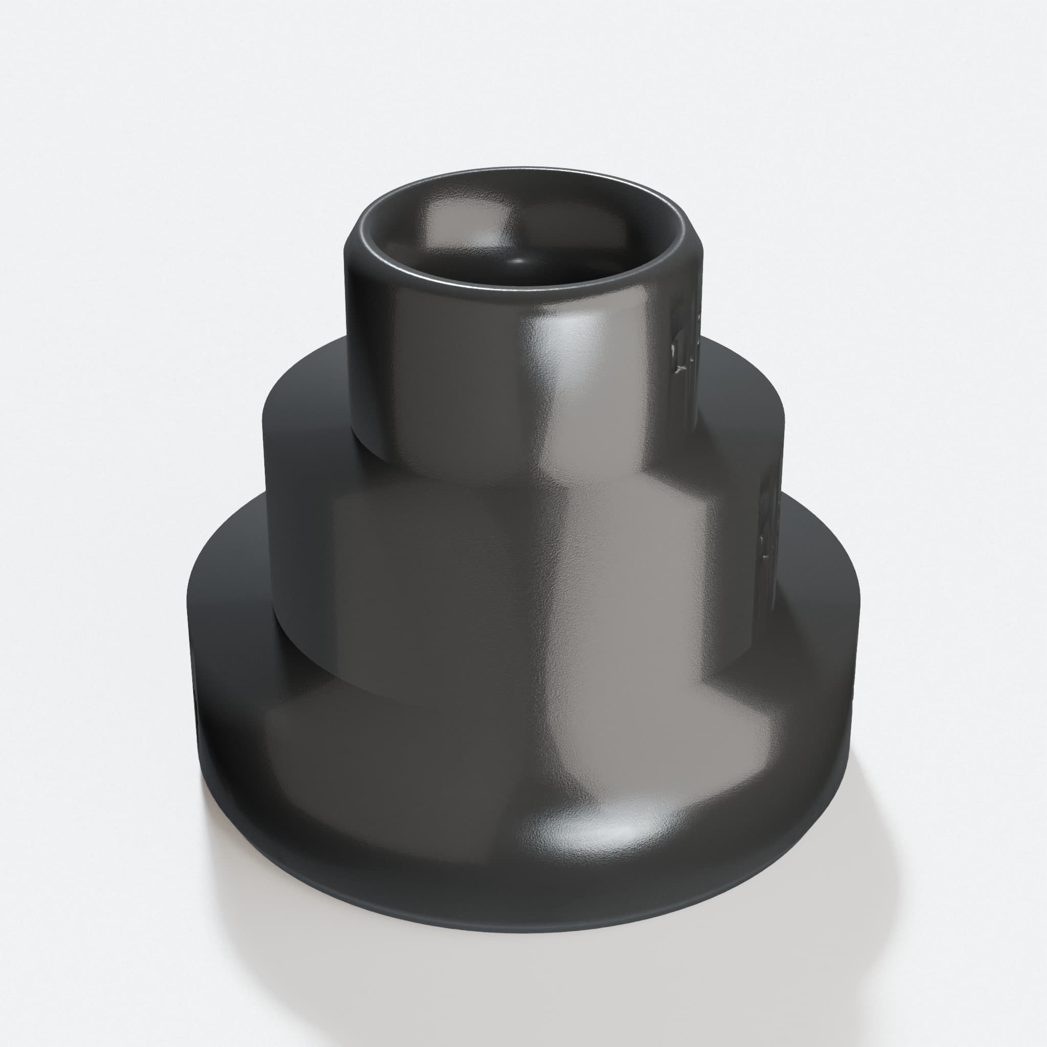 GulpDust step adapter, a three-step PETG cone with a bore through the middle