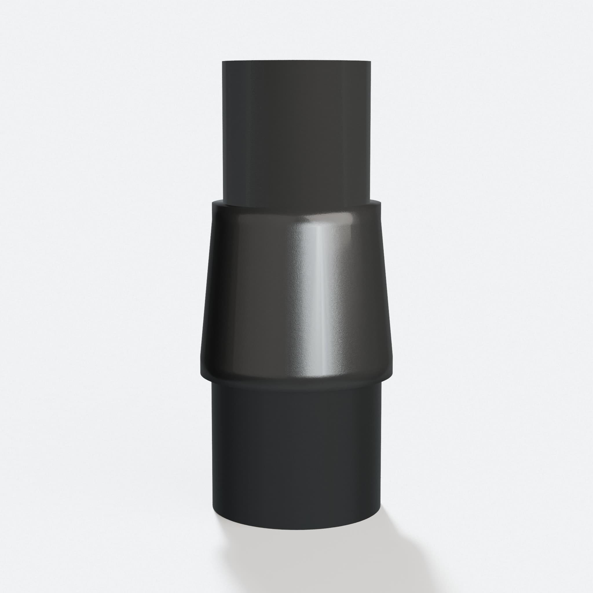 PETG adapter from 27 mm Festool port to 1.25" Duct 31.75 mm, three quarter view