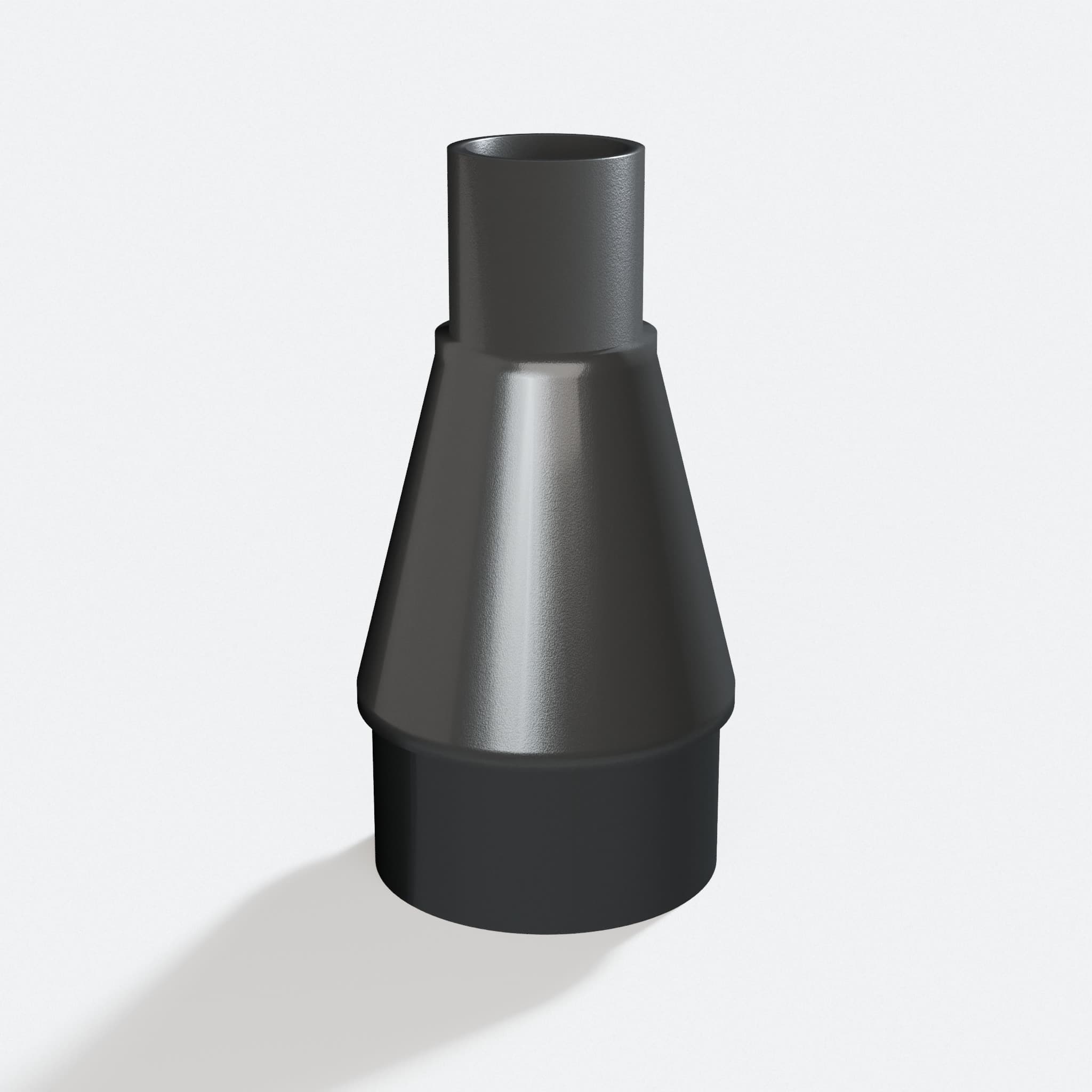 Adapter sized 27 mm to 50.8 mm for KS120, rotated angle showing both stubs