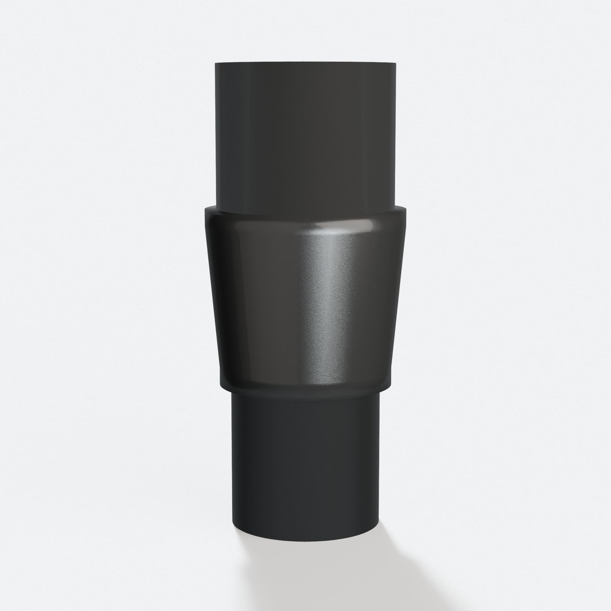 PETG adapter from 31.75 mm Kreg port to Festool CT 15 27 mm, three quarter view