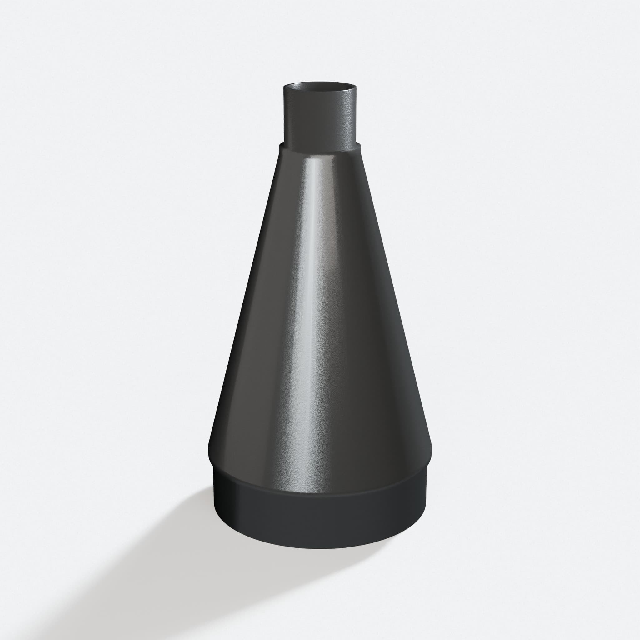 Adapter sized 31.75 mm to 100 mm for K5, rotated angle showing both stubs