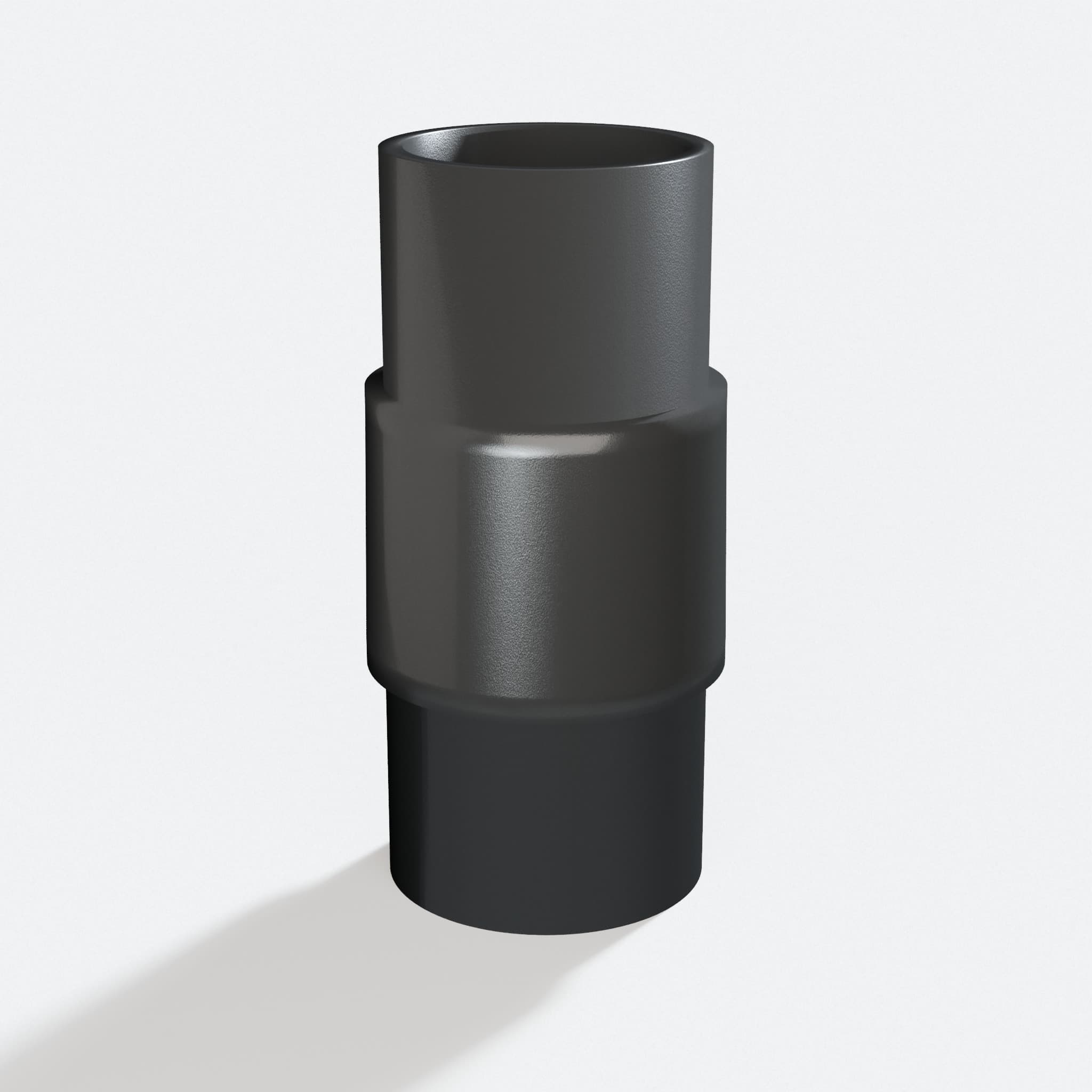 Adapter sized 35 mm to 36 mm for TP-CS 18/190 Li, rotated angle showing both stubs