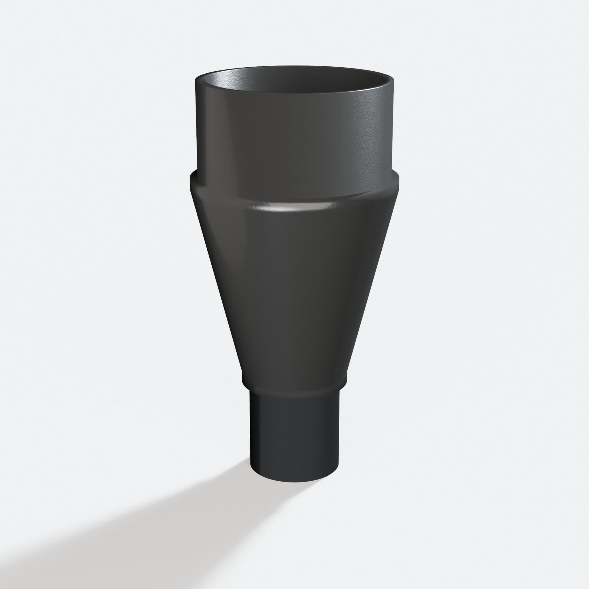 Adapter sized 50.8 mm to 25.4 mm for 58862, rotated angle showing both stubs