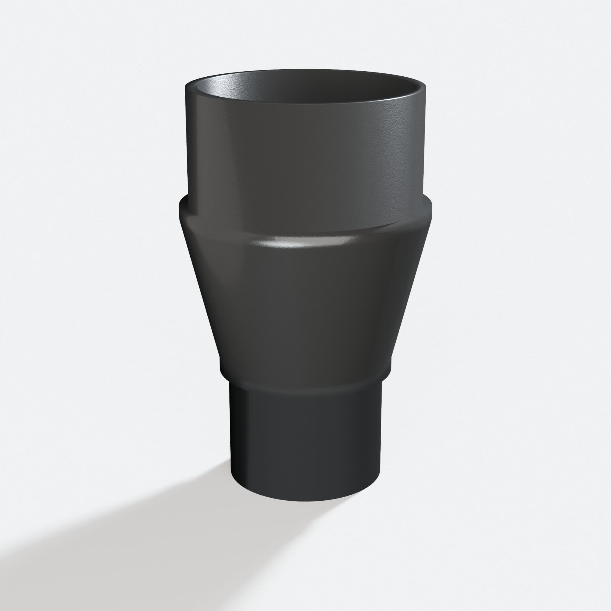 Adapter sized 50.8 mm to 35 mm for 58862, rotated angle showing both stubs