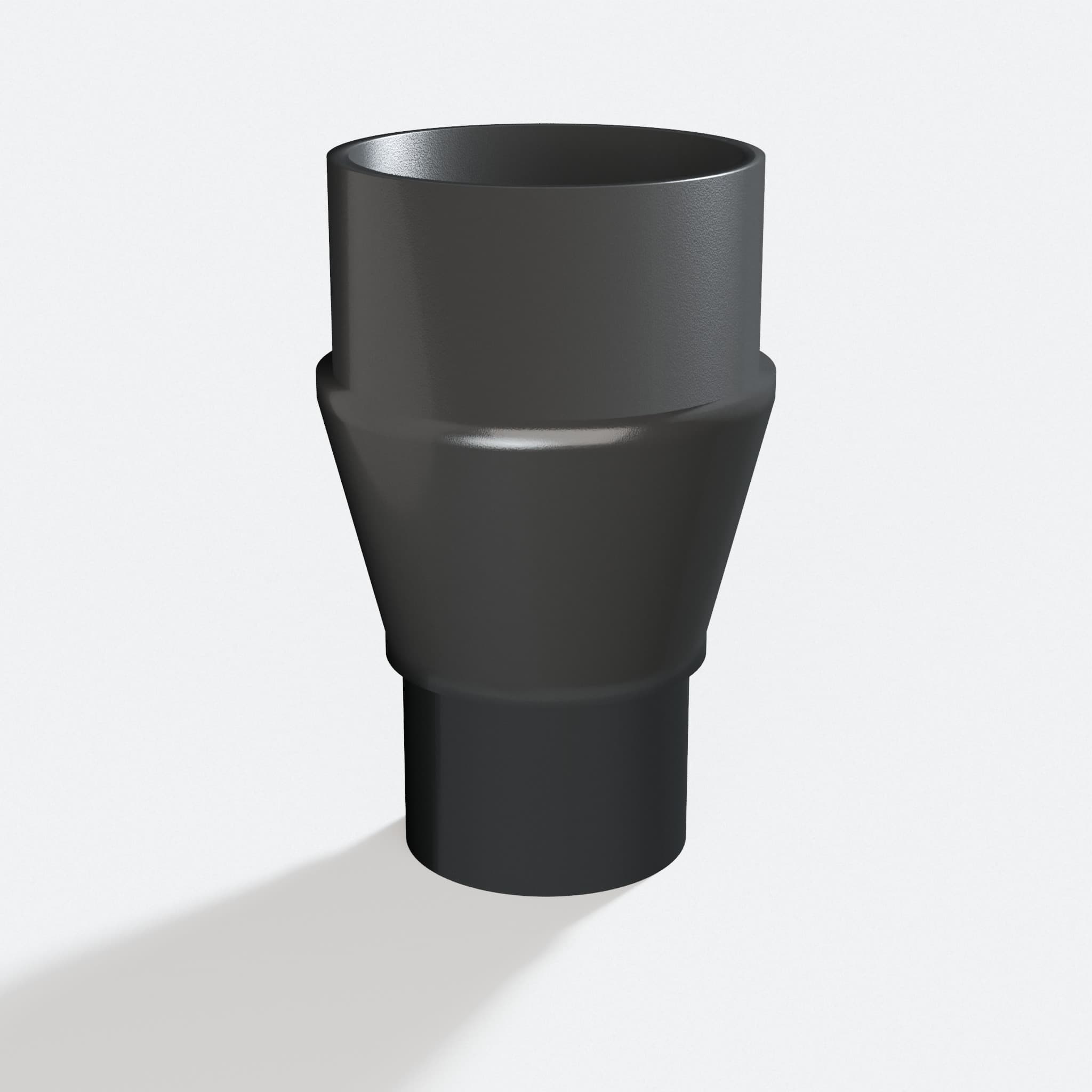 Adapter sized 50.8 mm to 36 mm for 58862, rotated angle showing both stubs