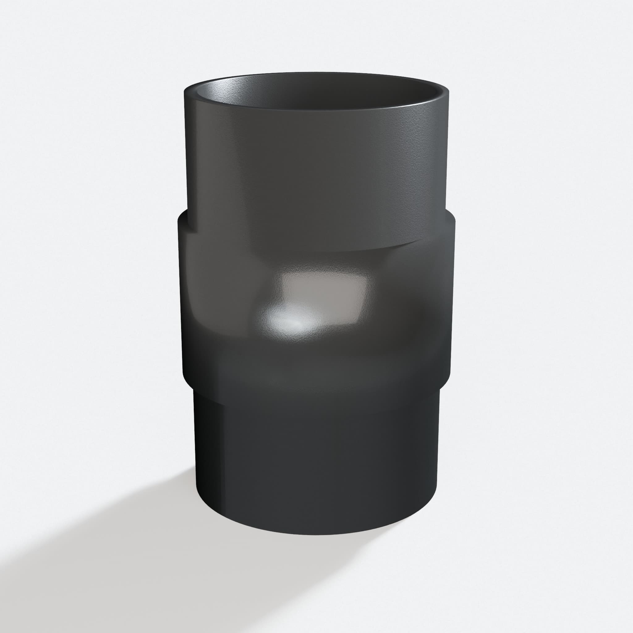 Adapter sized 50.8 mm to 50.8 mm for 58862, rotated angle showing both stubs